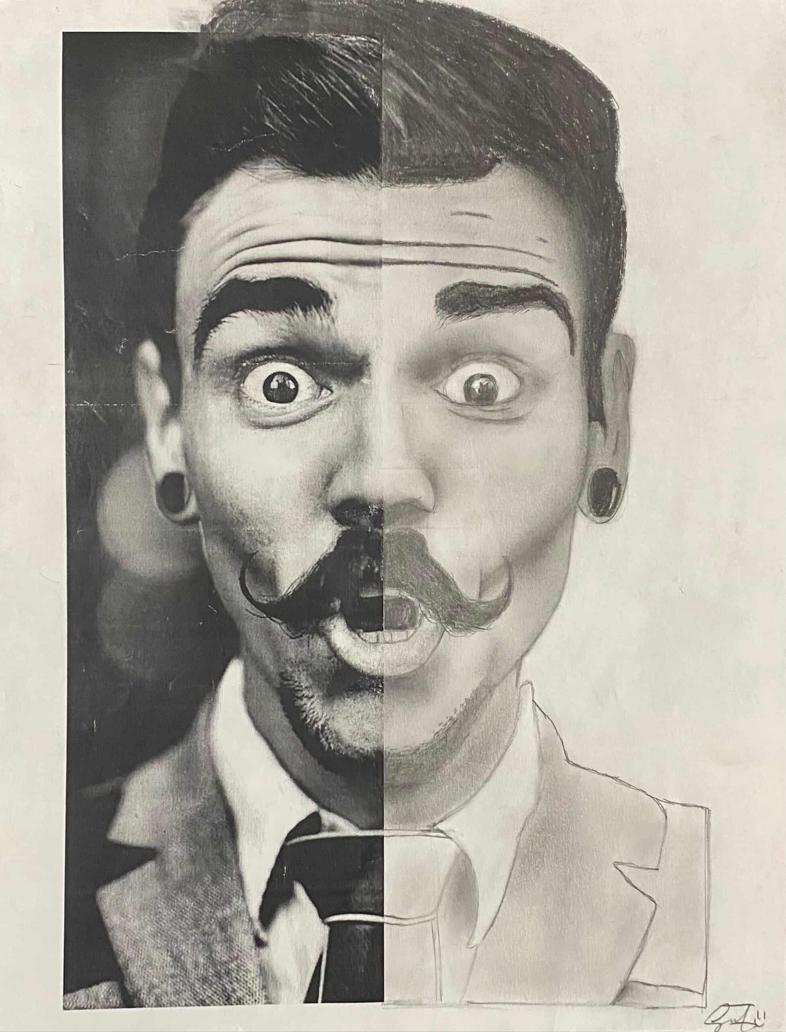 Drawing of an unknown man.